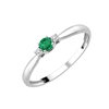 Bague émeraude et diamant en or 18 carats