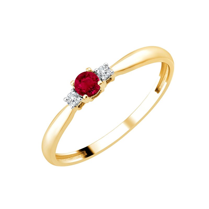 Bague rubis et diamant en or 18 carats