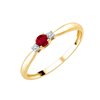 Bague rubis et diamant en or 18 carats