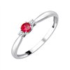 Bague rubis et diamant en or 18 carats