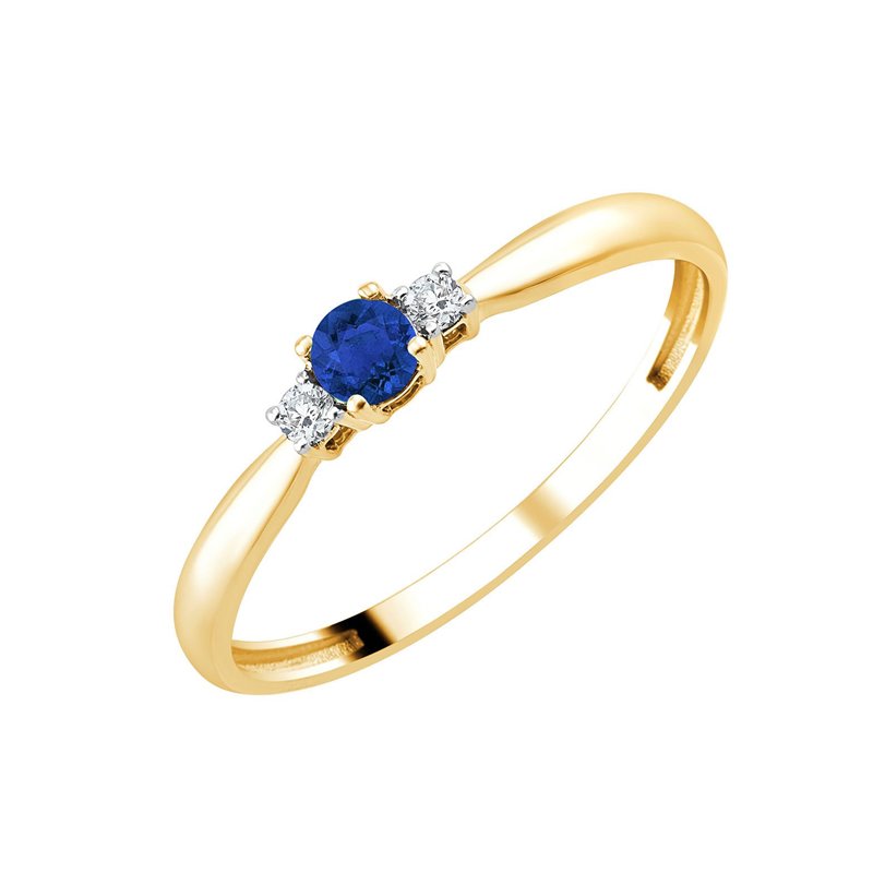 Bague saphir et diamant en or 18 carats