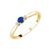 Bague saphir et diamant en or 18 carats