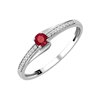 Bague rubis et diamant en or 18 carats