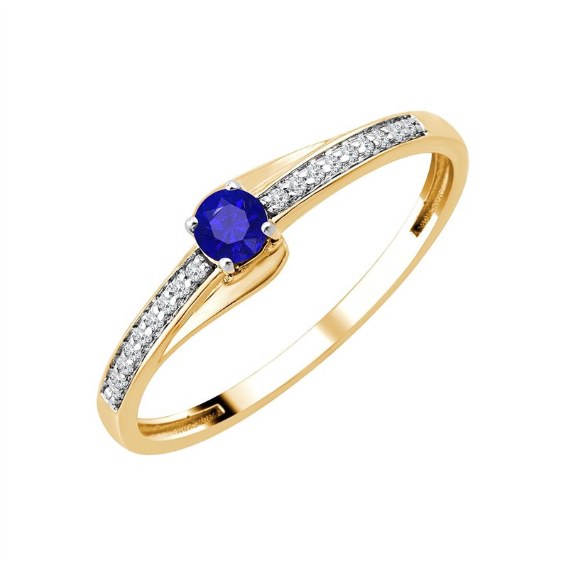 Bague saphir et diamant en or 18 carats