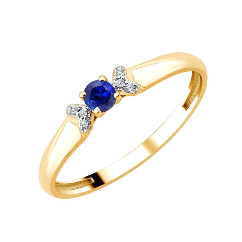 Bague saphir et diamant en or 18 carats