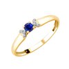 Bague saphir et diamant en or 18 carats