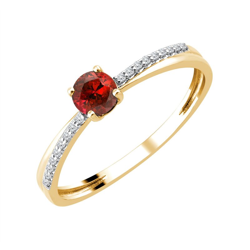 Bague rubis et diamant en or 18 carats