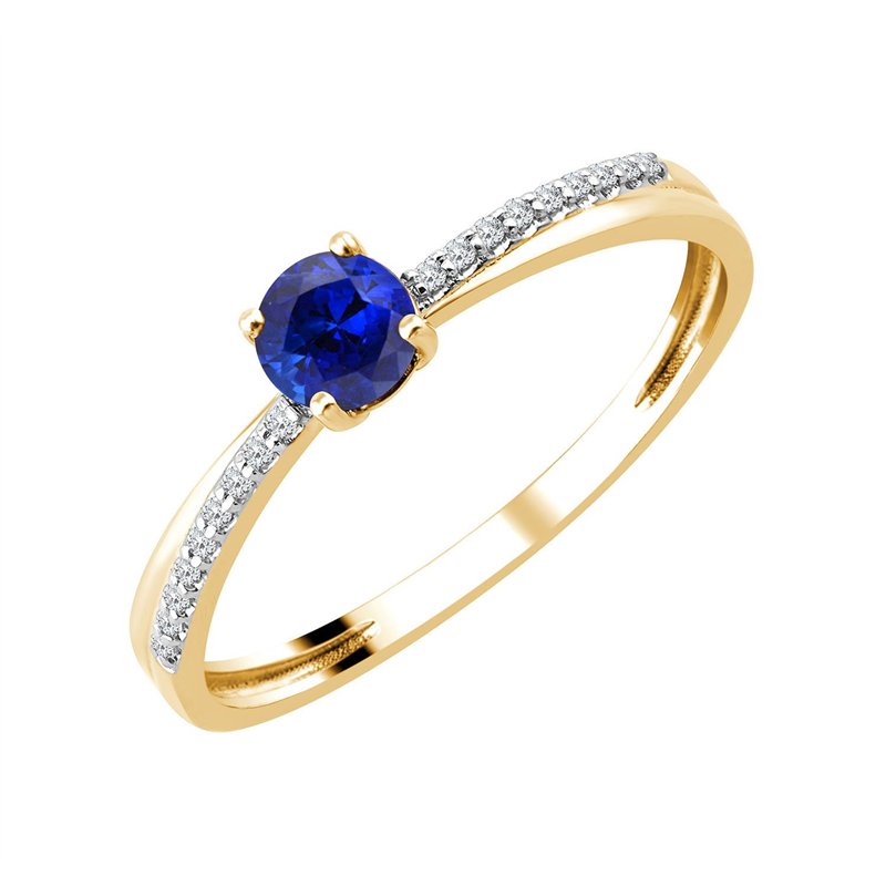 Bague saphir et diamant en or 18 carats