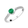Bague émeraude et diamant en or 18 carats