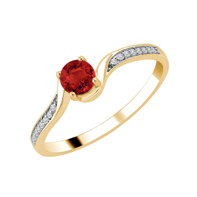 Bague rubis et diamant en or 18 carats