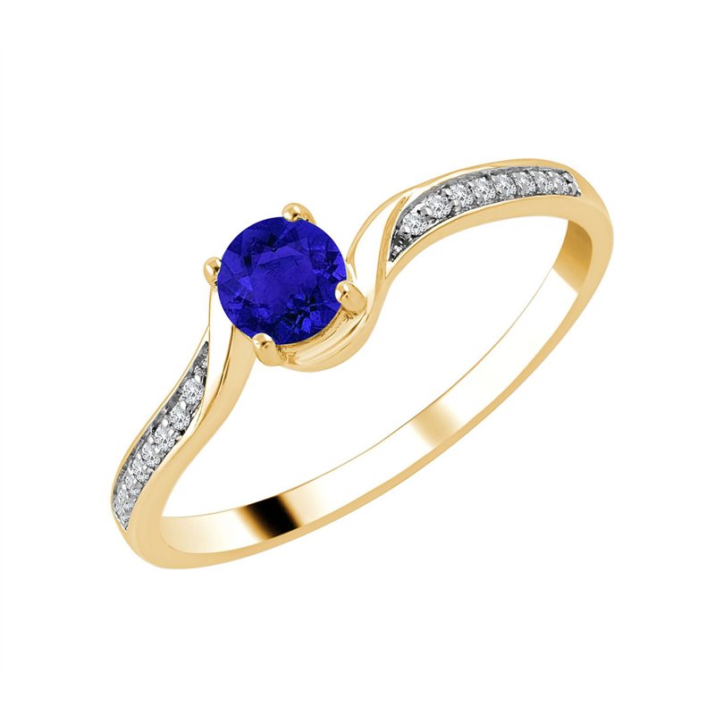 Bague saphir et diamant en or 18 carats