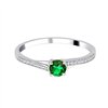 Bague émeraude et diamant en or 18 carats