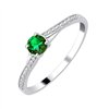 Bague émeraude et diamant en or 18 carats