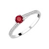 Bague serti clos rubis et diamant en or 18 carats