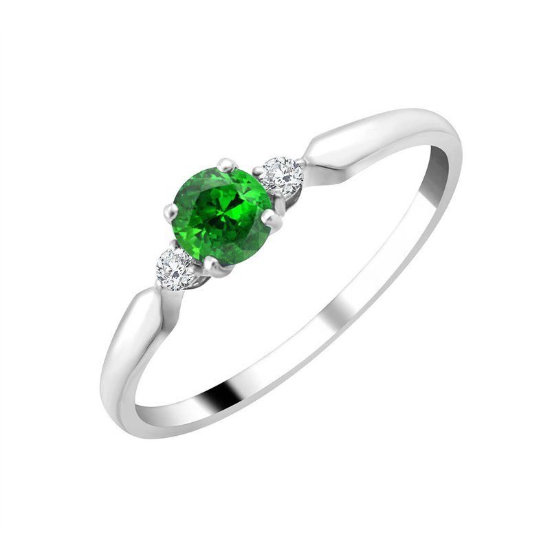 Bague toi et moi émeraude et diamant en or 18 carats