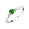Bague toi et moi émeraude et diamant en or 18 carats