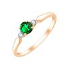 Bague toi et moi émeraude et diamant en or 18 carats