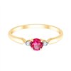 Bague toi et moi rubis et diamant en or 18 carats