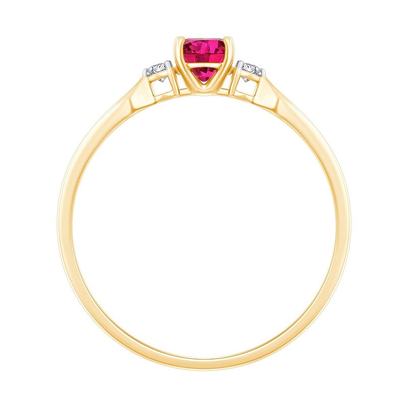 Bague toi et moi rubis et diamant en or 18 carats