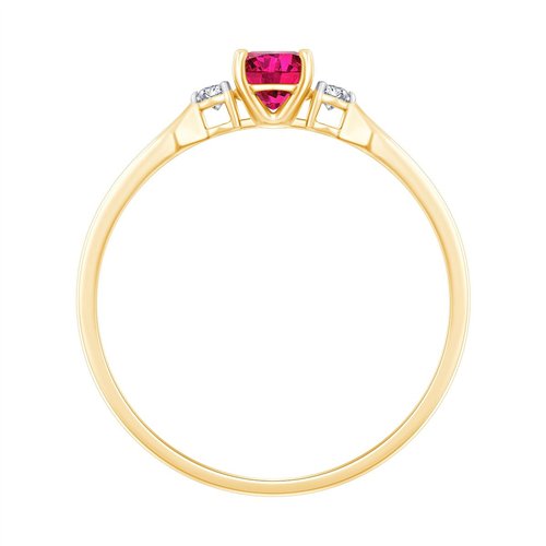 Bague toi et moi rubis et diamant en or 18 carats