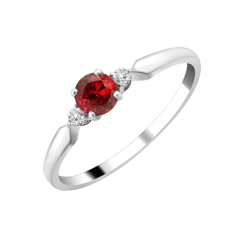Bague toi et moi rubis et diamant en or 18 carats