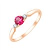 18-carat gold ruby and diamond toi et moi ring