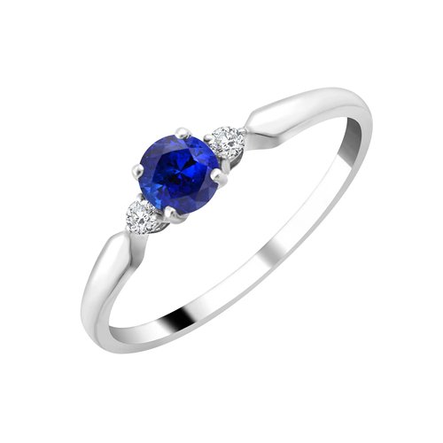 Bague toi et moi saphir et diamant en or 18 carats