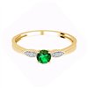 Bague émeraude et diamant en or 18 carats