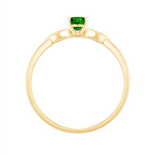 Bague émeraude et diamant en or 18 carats