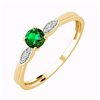 Bague émeraude et diamant en or 18 carats