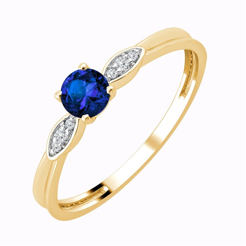 Bague saphir et diamant en or 18 carats