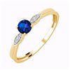 Bague saphir et diamant en or 18 carats