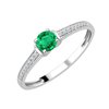 Bague émeraude et diamant en or 18 carats