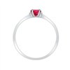 Bague serti clos rubis et diamant en or 18 carats
