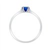 Bague serti clos saphir et diamant en or 18 carats