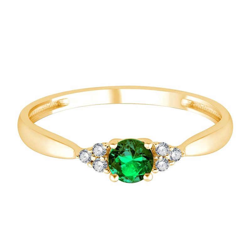 Bague émeraude et diamant en or 18 carats