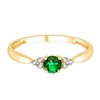 Bague émeraude et diamant en or 18 carats