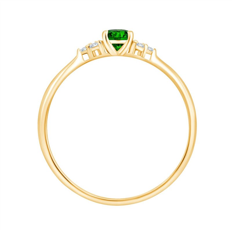 Bague émeraude et diamant en or 18 carats