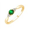 Bague émeraude et diamant en or 18 carats
