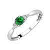 Bague émeraude et diamant en or 18 carats