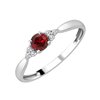 Bague rubis et diamant en or 18 carats
