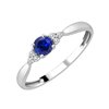 Bague saphir et diamant en or 18 carats