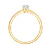 Solitaire accompagné serti clos diamant en or 18 carats