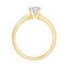 Solitaire accompagné serti clos diamant en or 18 carats