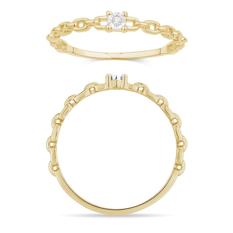 Solitaire serti clos diamant en or 18 carats