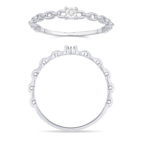 Solitaire serti clos diamant en or 18 carats