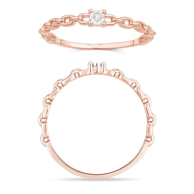 Solitaire serti clos diamant en or 18 carats