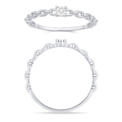 Solitaire serti clos diamant en or 18 carats