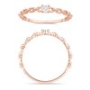 Solitaire serti clos diamant en or 18 carats