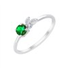 Bague émeraude et saphir en or 18 carats